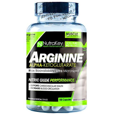 Nutrakey, ARGININE AKG 500 mg, 100 caps