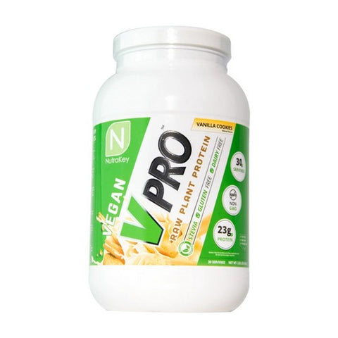 V-Pro Raw Plant Protein Powder Vanilla Cookie 2 Lbs by Nutrakey