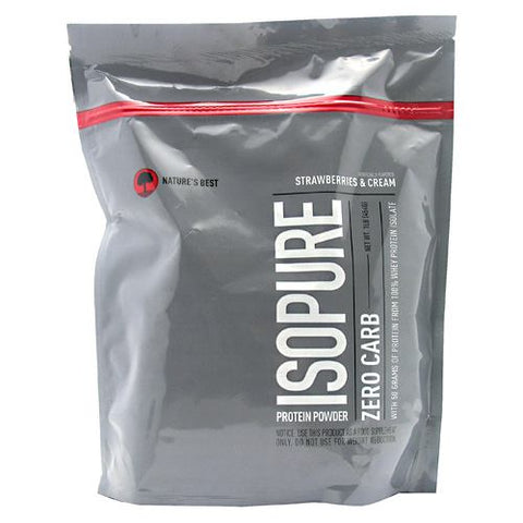 Protein Powder Zero Carb Whey Isolate Strawberries And Cream 1 Lbs by Isopure