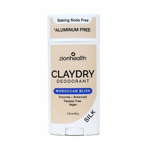 Zion Health, Clay Dry Bold Moroccan Bliss Natural Deodorant, 2.5 OZ