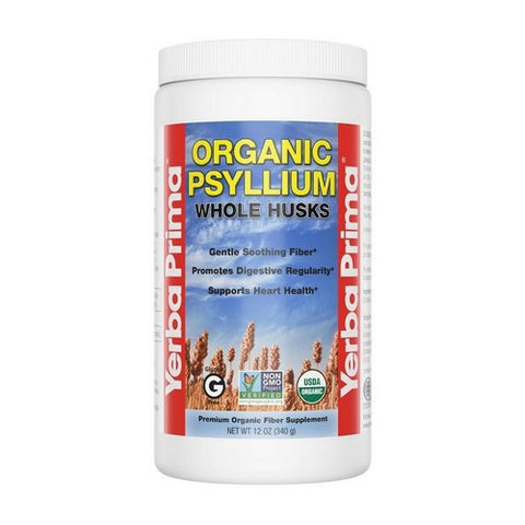 Yerba Prima, Organic Psyllium Whole Husks, 12 Oz