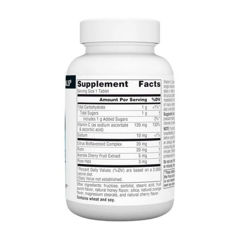 Source Naturals, Acerola C, 120 MG, Chewable 100 Tabs