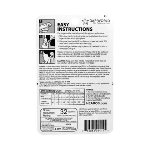 Hearos, Ear Plugs, 12 Count