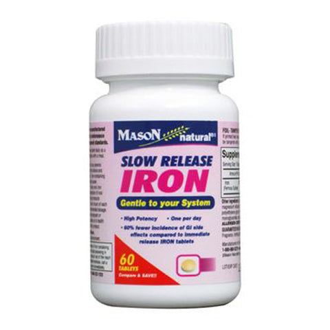 Mason, Slow Release Iron, 60 Tabs