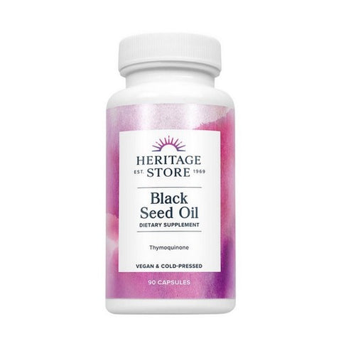 Heritage Store, Organic Black Seed Oil, 650 Mg, 90 Veg Caps
