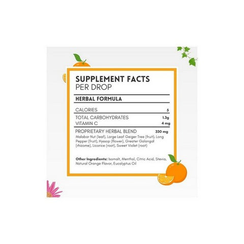 Herbion, Cough Drops, Sugar Free Orange 18 Lozenges