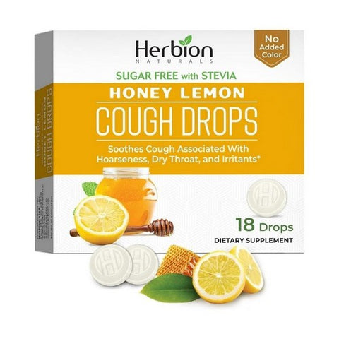 Herbion Naturals, Cough Drops, Sugar Free Honey Lemon 18 Lozenges