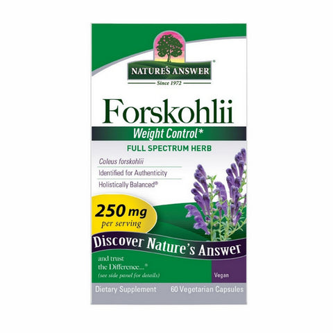Nature's Answer, Forskohlii, 250 mg, 60 Caps