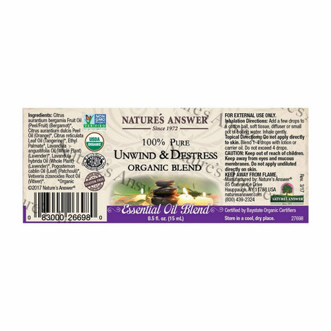 Nature's Answer, Organic Essential Oil, 0.5 Oz