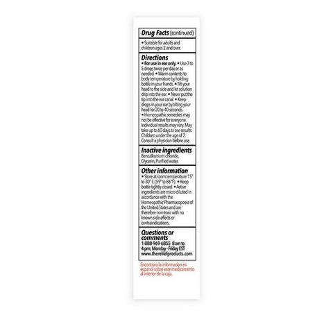 The Relief Products, Ring Relief Homeopathic Ear Drops, 0.33 oz