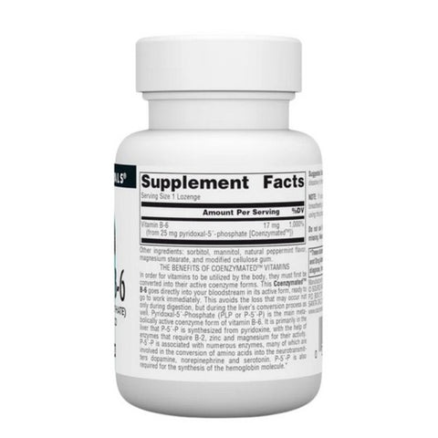 Source Naturals, Coenzymated B-6 Sublingual, 25 mg, 60 Tabs
