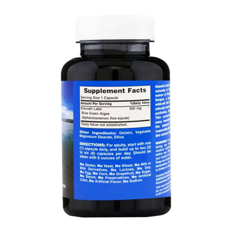 American Health, Klamath Shores Blue Green Algae, 500 mg, 120 Caps