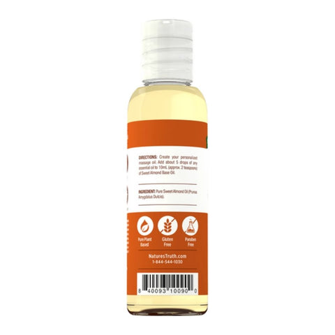 Nature's Truth, Sweet Almond Skin Care Oil Unscented, 4 Oz
