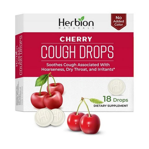 Herbion Naturals, Cough Drops, Cherry 18 Count