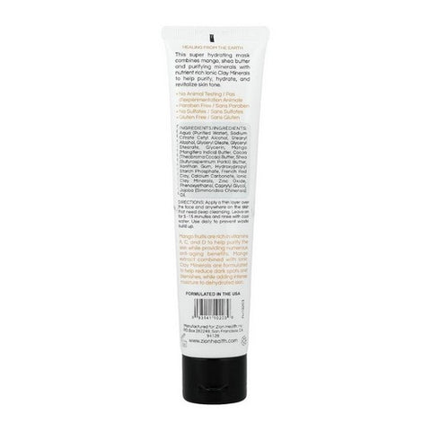 Zion Health, Clay Mask Mango Adama, 4 Oz