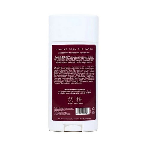 Zion Health, Clay Dry Deodorant, Black Cherry 2.5 Oz