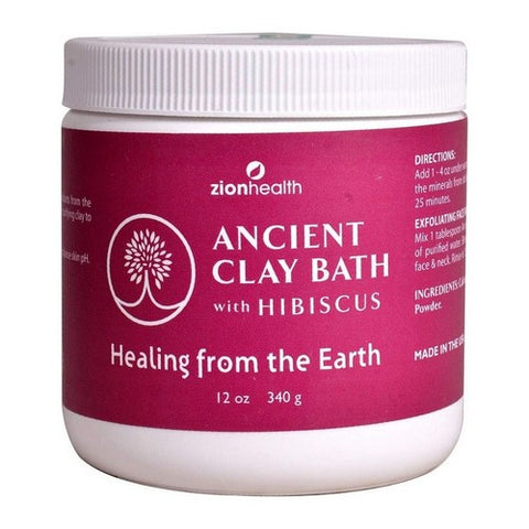 Zion Health, Ancient Clay Bath, Hibiscus 12 Oz