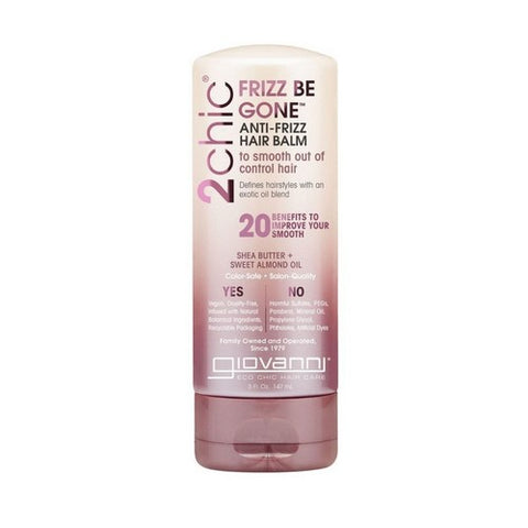 Giovanni Cosmetics, 2chic Frizz Be Gone Hair Balm, Shea Butter & Sweet Almond Oil, 5 Oz