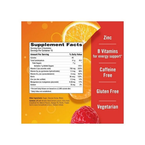 Emergen-C, Core Gummies Mixed Berries, 45 Count