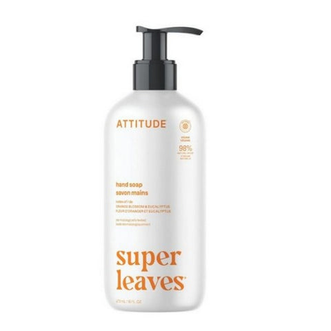 Attitude, Natural Hand Soap, Orange Leave & Soy Protein 15.9 Oz