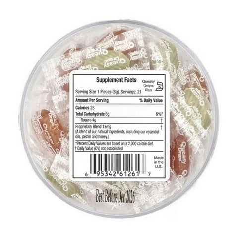 Three Lollies, Queasy Drops Plus, Assorted Flavors 21 Peaces
