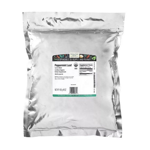 Frontier Coop, Organic Cut & Sifted Peppermint Leaf, 16 Oz