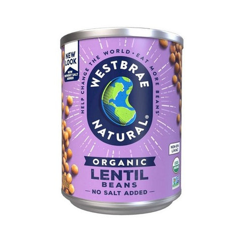 Westrae, Organic Lentil Beans Fat Free, 15 Oz(Case Of 6)