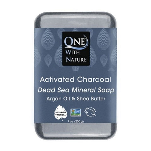 One with Nature, Triple Milled Mineral Soap, Activated Charcoal 7 Oz