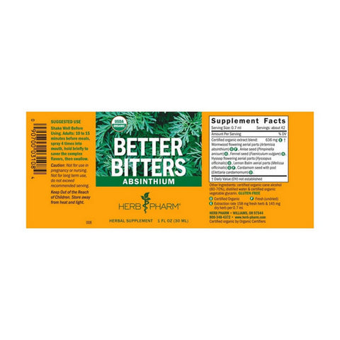 Herb Pharm, Better Bitters, Absinthium 1 Oz