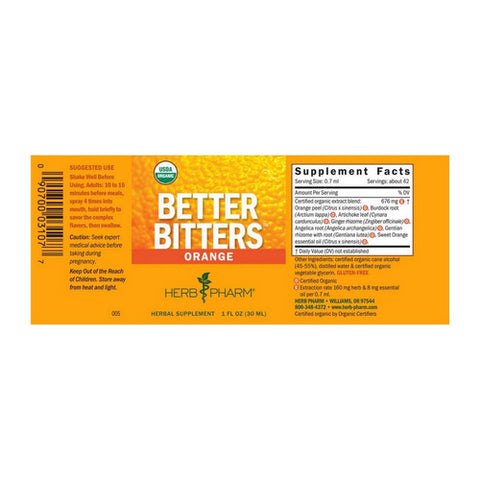 Herb Pharm, Better Biiters, Orange 1 Oz