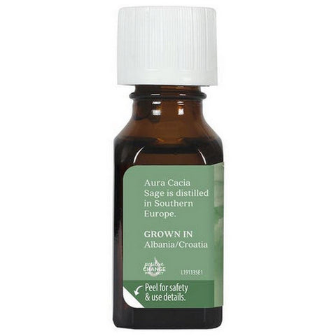 Aura Cacia, Essential Oil Sage, (salvia officinalis) 0.5 Fl Oz