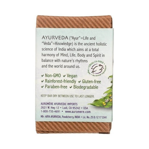 Auromere, Ayurvedic Soap, Tulsi-Neem 2.75 Oz