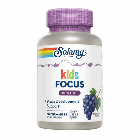 Solaray, Focus For Children, 60 Chews, Grape Flavor