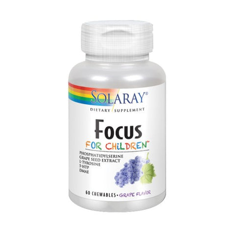 Solaray, Focus For Children, 60 Chews, Grape Flavor