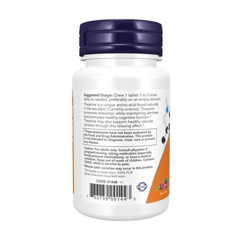 Now Foods, L-Theanine, 100 mg, 90 Veg Caps