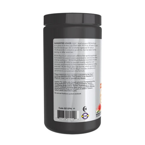 Now Foods, BCAA Big 6, Watermelon Flavor 600 Grams