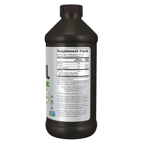 Now Foods, MCT Oil, Vanilla Hazalnut 16 Oz