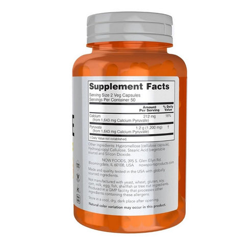 Now Foods, Pyruvate, 600 mg, 100 Caps