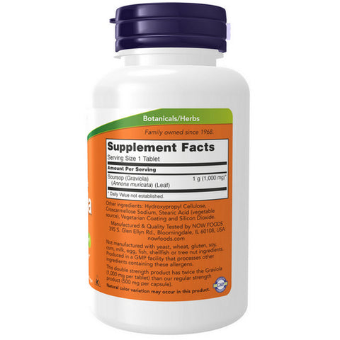 Now Foods, Graviola, 1000 mg, 90 Tabs