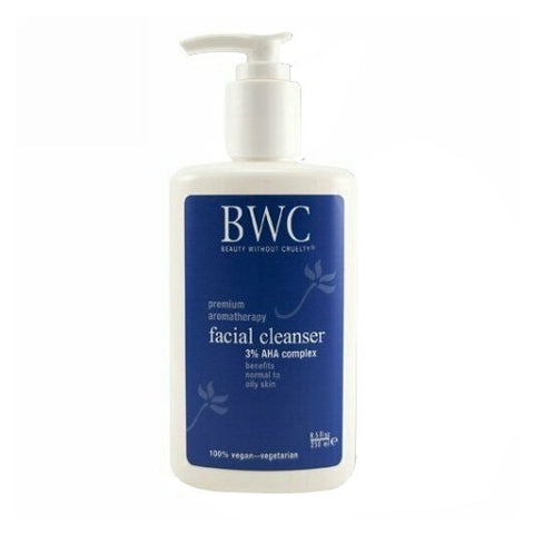 Beauty Without Cruelty, Premium Aromatherapy Facial Cleanser 3% AHA Complex, 8.5 Oz