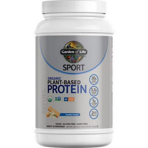 Garden of Life, Sport Organic Plant-Based Protein, Vanilla 28.4 Oz