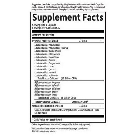 Garden of Life, Dr. Formulated Probiotics Once Daily Prenatal, 30 Caps