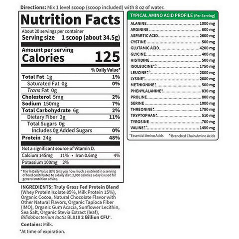 Garden of Life, Sport Certified Grass Fed Whey Protein, 24.33 Oz