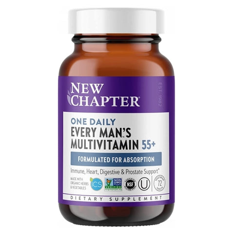 New Chapter, Every Man One Daily  55 Plus, 72 Veg Tabs