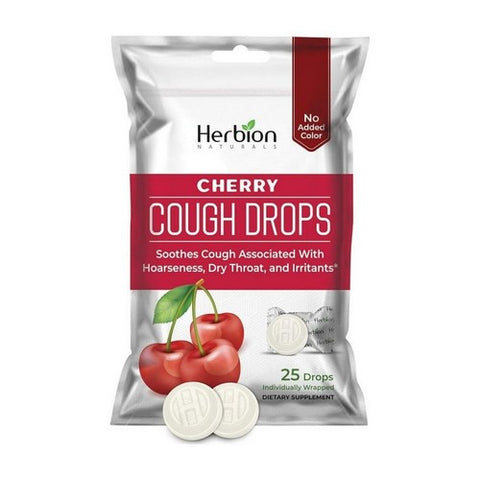 Herbion Naturals, Cough Drops, Cherry 25 Count