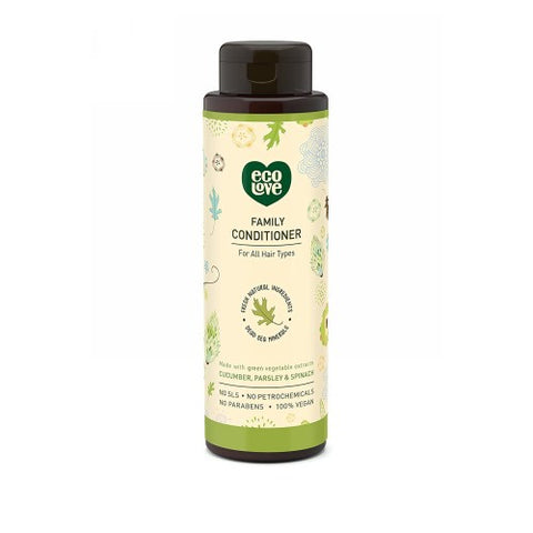 Eco Love, Green Vegetables Family Conditioner For All Hair Types, 17.6 Oz