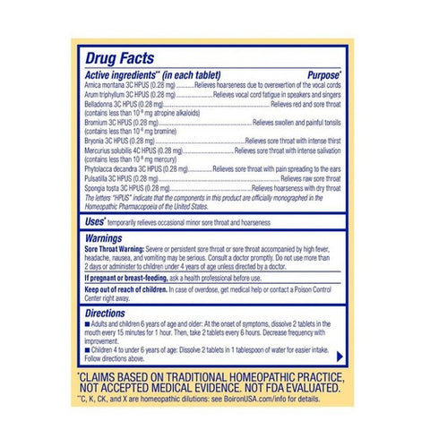 Boiron, ThroatCalm, 60 Tabs