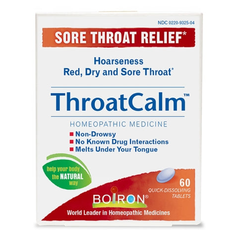Boiron, ThroatCalm, 60 Tabs