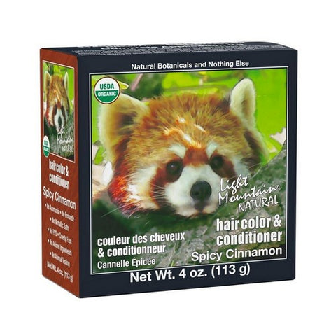 Light Mountain, Narural Hair Color & Conditioner, Spicy Cinnamon 4 Oz