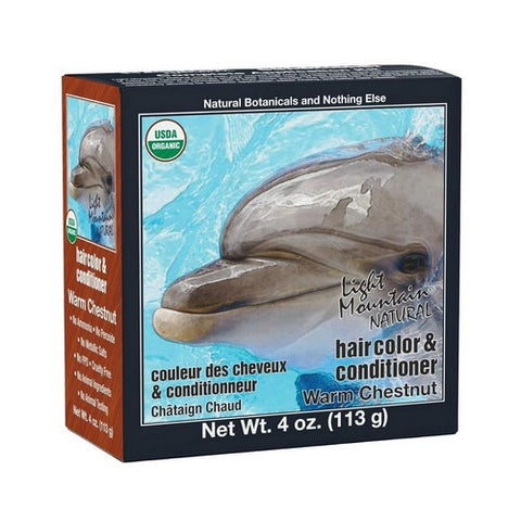 Light Mountain, Narural Hair Color & Conditioner, Warm Chestnut 4 Oz